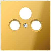 Лицевая панель Jung LS990 metal для 3-м. розетки TV+R+SAT золото картинка